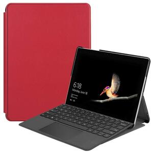 Surface Go /Surface Go2 用ケース カバー 薄型 軽量型 スタンド機能 高品質PUレザーケース レッド