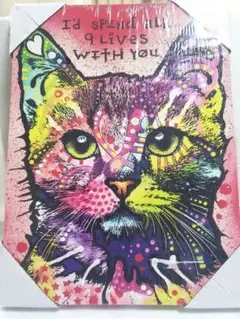 ❤️アートパネル 壁掛け 猫 カラフル インテリア❤️ 装飾 アート キャンバス