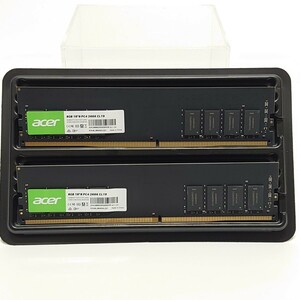 【16GB】8GB×2枚 Acer UD100 シングル RAM 2666 MHz DDR4 CL19 1.2V デスクトップ PC 用メモリ - BL.9BWWA.221 8GB 2666MHz ブラック 