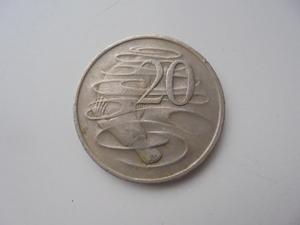 【外国銭】オーストラリア 20セント 白銅貨 1975年 カモノハシ 古銭 硬貨 コイン