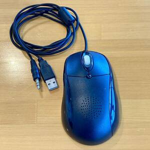 スピーカー内蔵 光学式マウス USBマウス 有線マウス