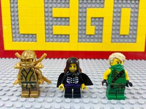 ☆ニンジャゴー☆ レゴ　ミニフィグ　ロイド　3種類セット　ゴールデンニンジャ　少年　( LEGO 人形 忍者 緑