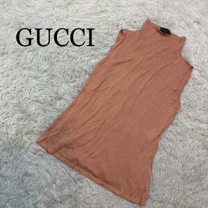 GUCCI グッチ ノースリーブワンピース オレンジ M