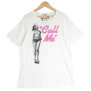 HYSTERIC GLAMOUR ヒステリックグラマー Call me ガール プリント BLONDIE 半袖 Tシャツ カットソー 白 メンズ M ◆日本製◆ 0444E0