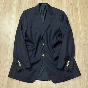 【レア】90s ビンテージ Ralph Lauren ラルフローレン 金釦 紺ブレ テーラード ジャケット ブレザー ネイビー 金ボタン メンズ 古着 R-4844