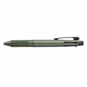 【新品】（まとめ） 三菱鉛筆 ジェットストリーム4＆1 メタル 4色ボールペン0.5mm（黒・赤・青・緑）+シャープ0.5mm ダークグリーン 【×3