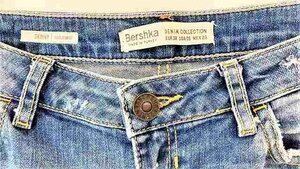 Bershka ベルシュカ プレミアムデニム ダメージ仕様 スキニージーンズ MEX28サイズ 古着 レディース IJ-5 20221126