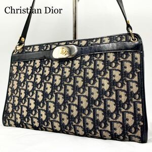 741【極美品】Christian Dior クリスチャンディオール トロッター ショルダーバッグ アクセサリーポーチ ハンドバック ワンショルダー 金具