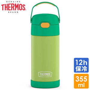 サーモス ステンレス ストロー 水筒 サーモス ステンレス水筒 ライム/オレンジ ストロー 350ml THERMOS 子供 無地