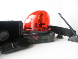 シガー仕様加工済BZ パトライト サイレンアンプ スピーカー 赤色回転灯 マイク 偽装アンテナ 後方ミラー 覆面 パトカー仕様