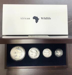 SOMALIA 銀貨 2012年 African Wildlife 象 銀貨セット シルバー プルーフコイン 木箱付き