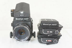 ⑦ Mamiya マミヤ RB67 ProS 中判 フィルムカメラ SEKOR C F3.8 127mm レンズ ロールフィルムホルダー セット 7005138011