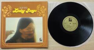 【中古LPレコード】アグネス・チャン：Loving Songs【FA-11】＊香港盤?＊約10cm底抜け,上サイドも約5cm破れあり。