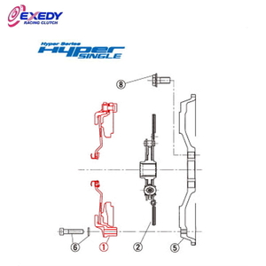 EXEDY エクセディ CH05S ハイパーシングル ZH02SD (1)C.COVER ASSY RX-8