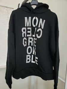 【極美品】MONCLER GRENOBLE ロゴプリント パーカー ブラック XL