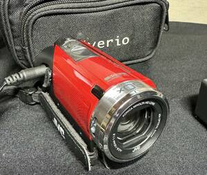 スペシャル価格☆Victor ビクター JVC 光学40倍ズーム搭載ビデオカメラ メモリームービー Everio レッド GZ-E750-R