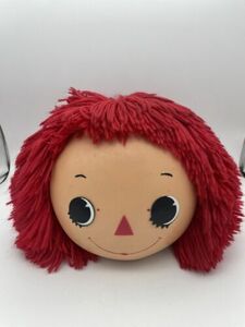 Vintage Very Rare 1975 Large Raggedy Ann Doll Head Only. 8x9 海外 即決