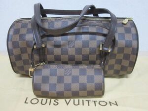 本物・美品・ルイヴィトン Louis Vuitton パピヨン30 ポーチ付 ハンドバッグ ダミエ・ N51303