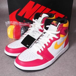 【未使用】ナイキ NIKE 4-YC070 AIR JORDAN1 HIGH エアジョーダン1 ハイ ホワイト レッド オレンジ 27.5 メンズ