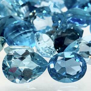 「天然ブルートパーズおまとめ200ct」m ルース 裸石 ジュエリー ブルートパーズ jewelry blue topaz 