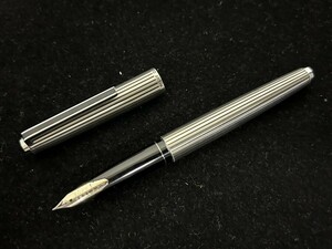 A2　PILOT　パイロット　CUSTOM　カスタム　ペン先 18K-WG H375　万年筆　シルバーカラー　ストライプ　ヴィンテージ　現状品