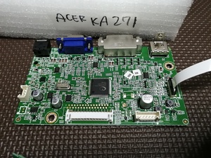 Acer KA271用「メイン基板 基盤 操作スイッチ ケーブル のセット」単体 本体なし PCモニター 27インチ