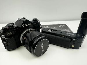 【3/52ES2】 Canon 一眼レフ A-1 MOTOR DRIVE MA FD 50mm 1:3.5 S.S.C.