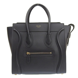 セリーヌ CELINE ラゲージ マイクロショッパー ハンドバッグ レザー ブラック 中古 新入荷 OB1692