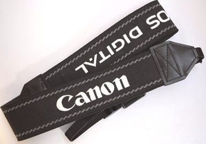 Canon キャノン純正 EOS Digital ストラップ 黒地白ロゴ(極美品中古)