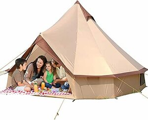 テント キャンバステント ストーブ穴付き コットンキャンバステント パオテント キャンプ用 4シーズン防水テント ファミリーキャンプ