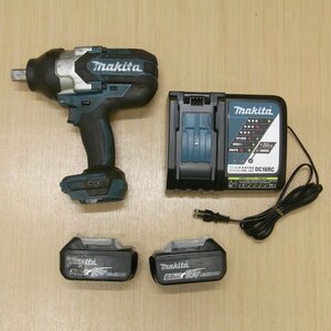 1円～★動作品・ジャンク扱い★マキタ makita TW1001D 充電式インパクトレンチ バッテリー2個 充電器付き