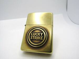 ラッキーストライク ソリッドブラス ロゴメタル zippo ジッポ 1994年