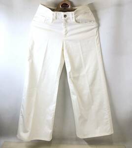 ♪ARMANI COLLEZIONI アルマーニ コレッツィオーニ ワイドパンツ パンツ ボトムス ファッション サイズ:26 ホワイト 中古品♪C23146