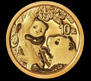 [保証書付き] 2021年 (新品) 中国「パンダ」純金 1グラム 金貨