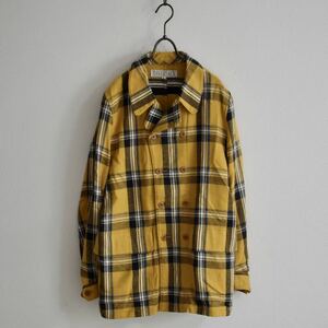 HAVERSACK チェック　ピーコート　日本製　黄色　シャツジャケット