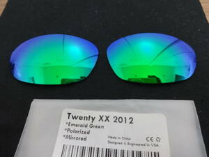 処分価格！★オークリー トゥエンティ XX（2012）用 カスタム偏光レンズ　GREEN Polarized 新品　Oakley TWENTY XX Sunglasses