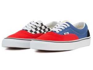 ☆VANS ERA MIX-MATCH 紺/赤/白×黒チェッカー 24.0cm バンズ エラ ミックスマッチ VN0A38FRSW1