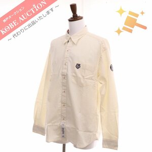 ■ シナコバ シャツ 長袖 トップス 刺繍 ワッペン メンズ LL ホワイト タグ付き 未使用
