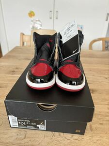 ナイキ エアジョーダン1 レトロ HIGH OG 16.5cm 赤×黒 NIKE AIR JORDAN 未使用 