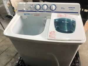 229 K【中古】HITACHI 2層式電気洗濯機　2023年製 PS-55AS2
