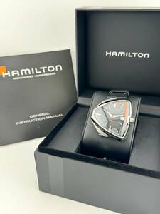 【ハミルトン　1円～】　◎HAMILTON◎　H245510　H24551　ベンチュラ　エルヴィス　デイト　腕時計　クォーツ　稼働　メンズ　E85T85