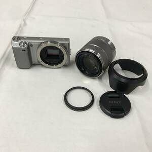 sy094 送料無料！充電器無し現状品 SONY ソニー NEX-5 ボディ ミラーレス一眼カメラ レンズ：SONY SEL1855