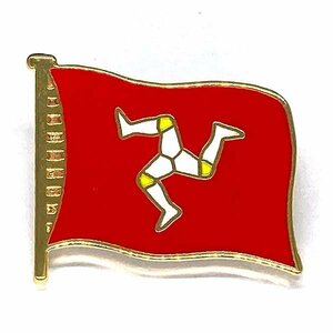 アイルオブマン トリスケリオン フラッグ ピンバッジ Isle of Man Triskelion Flag Pin マン島 TTレース カフェレーサー 旗