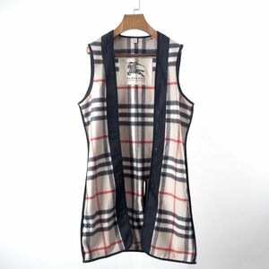 M3-ZK002 バーバリー Burberry ウール カシミア混 インナー ライナー ベージュ 44 レディース メンズ