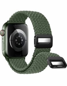 アップルウォッチ バンド Apple Watch バンド 49mm 45mm 44mm 42mm 磁気吸着式バックル 強力な磁石 サイズ調整が簡単 ナイロン素材