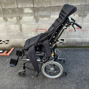 ○819○ 愛媛松山 引取限定 車椅子 車いす 車イス 介護 日本製 Wheel Chair Miki ブラック リクライニング