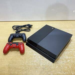 R♪ SONY PS4 本体/純正コントローラー2台セット 500GB ジェットブラック PlayStation4 CUH-1000A 初期化済 HDMIケーブル付き