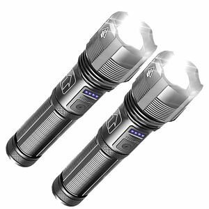 2個セット LED懐中電灯 充電式 LEDライト 1000lm 強力 ストロボ USB 災害 防水 BAKUKAI