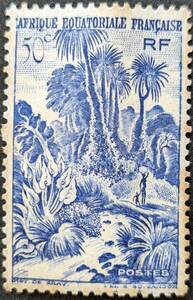 【外国切手】 仏領赤道アフリカ 1947年02月10日 発行 地元の動機 未使用