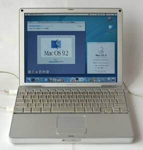 PowerBook G4 AL 12inch アルミニウム　867MHz 640MB/37G/BT/AM/SD ちょい難 OSX10.4.11&0S9.2.2 クラッシック環境